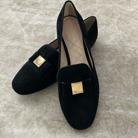 COLE HAAN Black Bow Flats NWOT - Picture 9 of 11